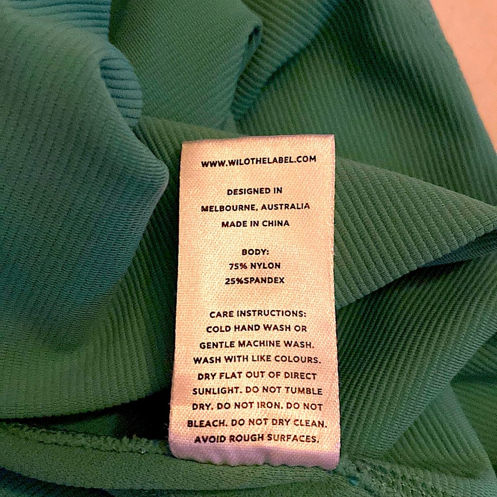 WILO the label sea green ribbed leggings size small - Picture 4 of 6